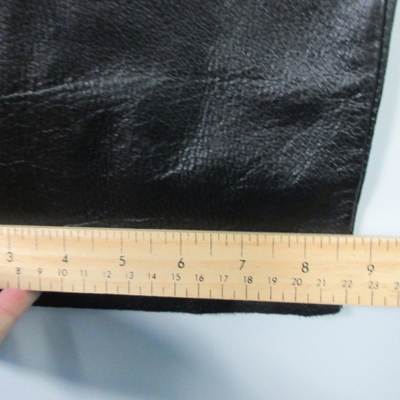 Diesel Genuine Leather Pants Womens Bootcut 26 Black Moto Low Rise Vtg Y2k 644 - Picture 16 of 16